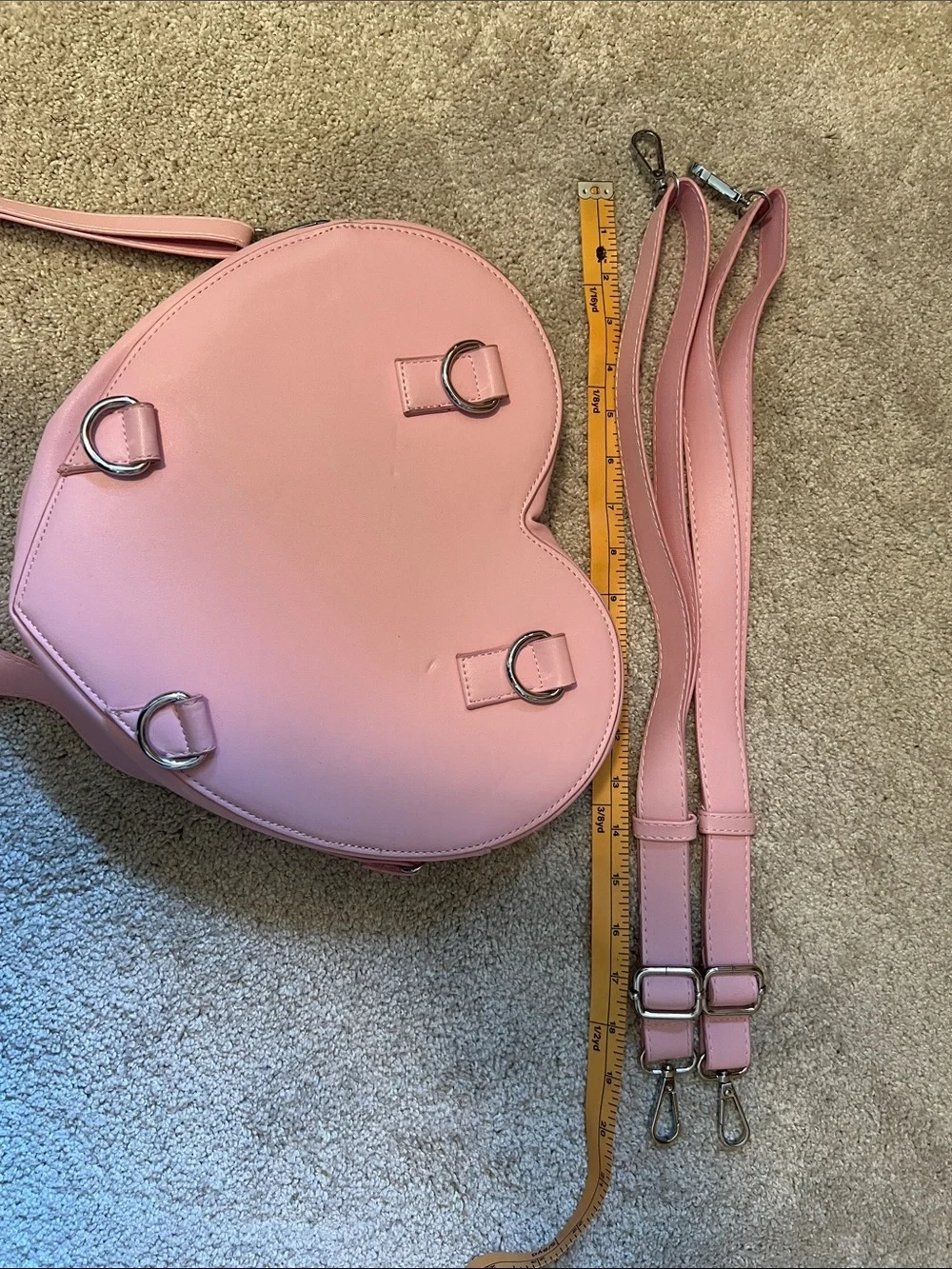 Pink Heart Rainbow Crossbody/backback Bag